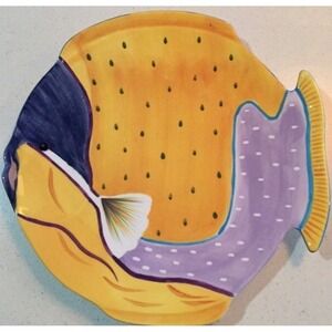 Studio Nova 10" Fish Dinner Plate - Island Fish - AC059 - Philippines - Painted
